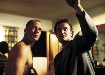 Bruce Willis e Quentin Tarantino em 1995
