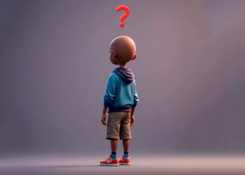 Um menino na dúvida do que fazer