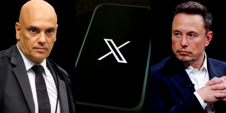 Alexandre de Moraes e Elon Musk