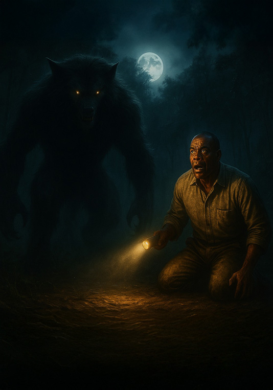 Lobisomem e Robert na Floresta da Tijuca